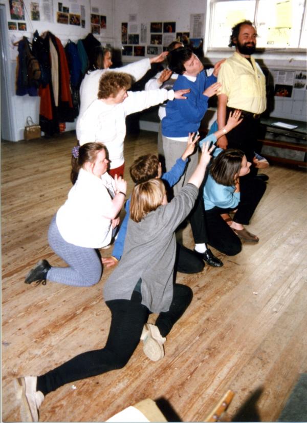 Performers rehearse together for Midsummer Nights' Dream 